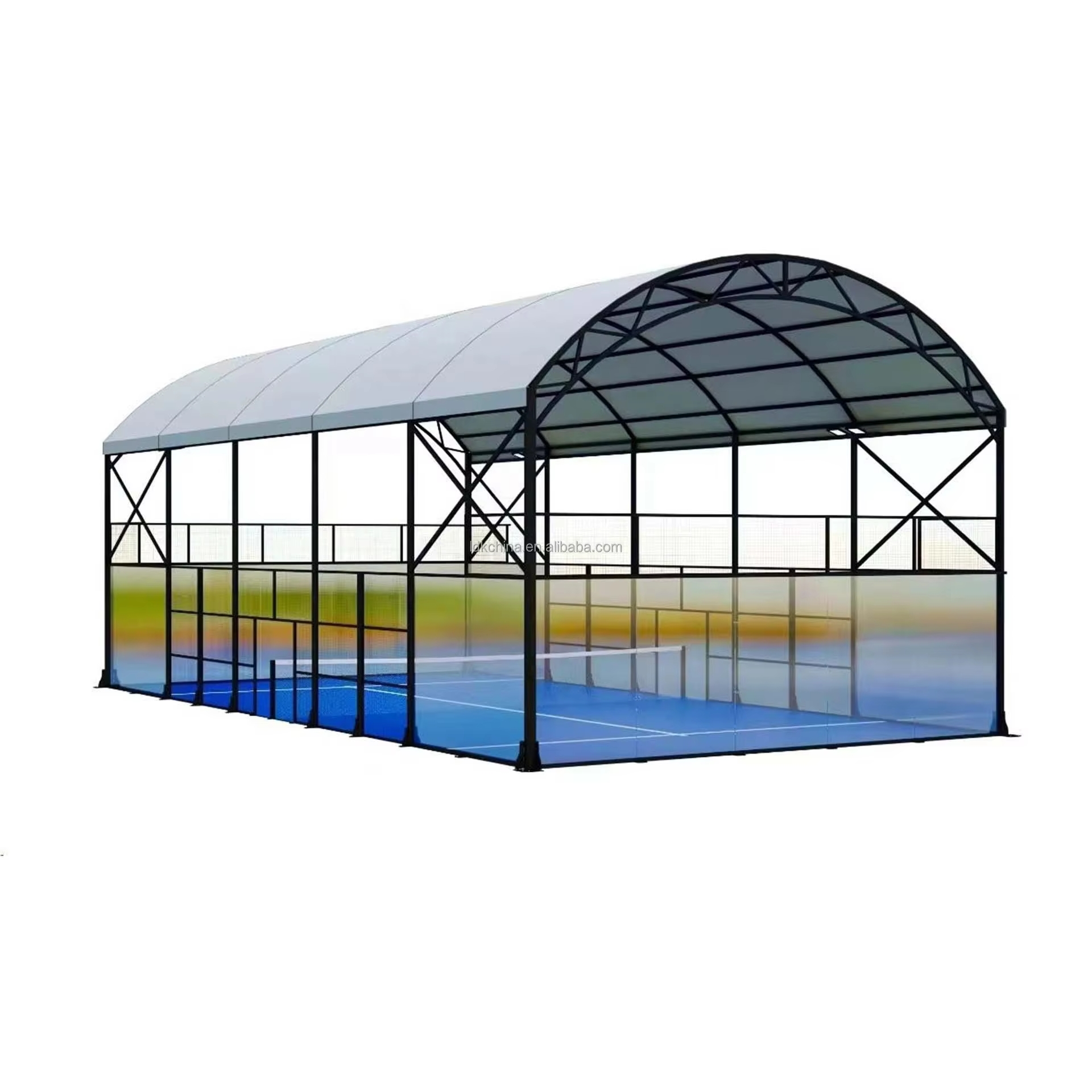 Newly Designed Padel Court Hot-Selling LDK Panoramic Padel Tennis Court With Roof Ideal for Training and Competition