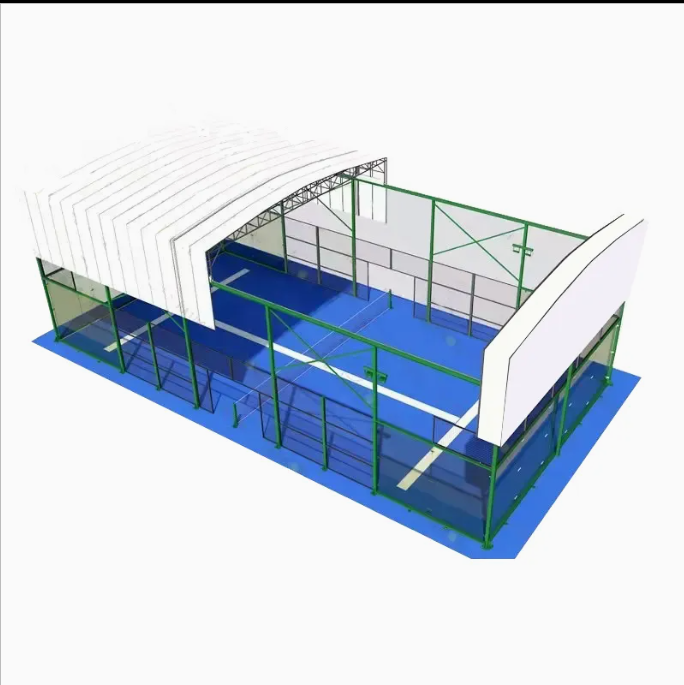 LDK Sports Equipment Padel Court New Design Hot Sell Panoramic Paddle Tennis Court With Roof for Professional & Recreational Use