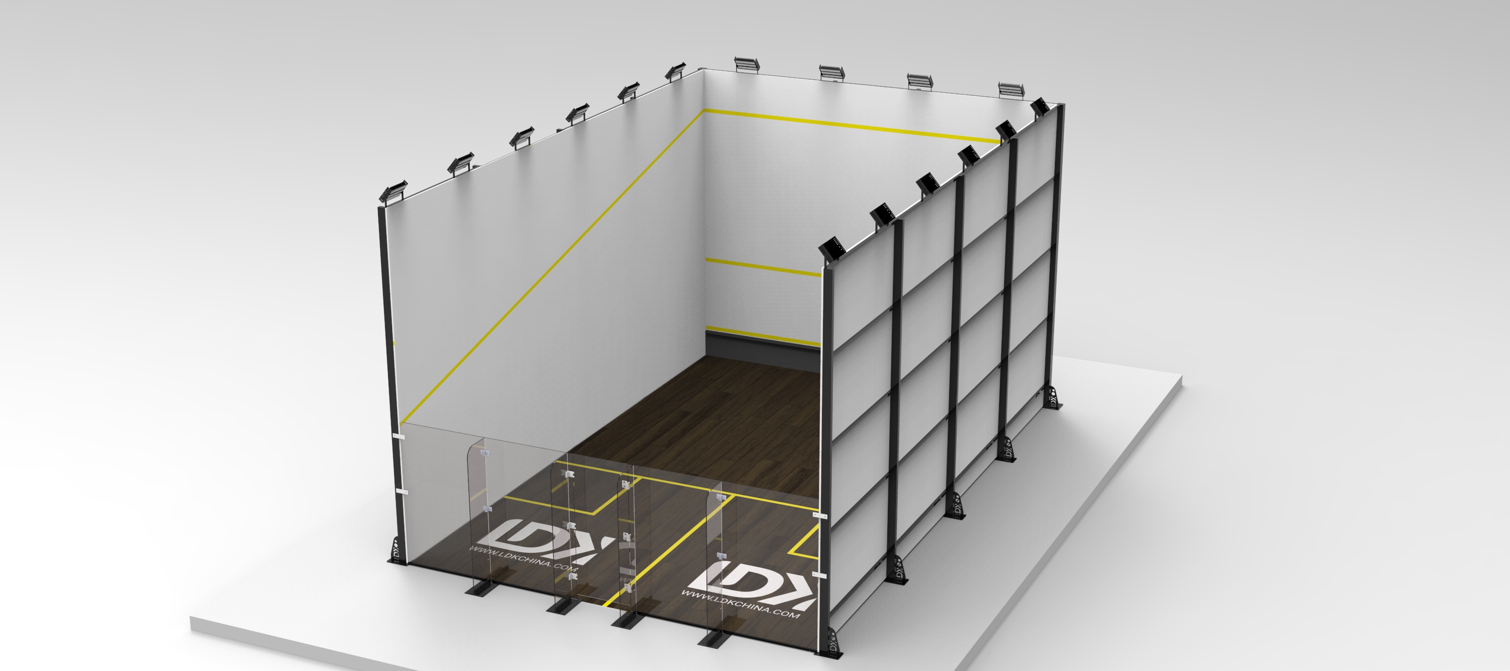 OEM Squash Court Manufacturer All Glass Squash Court Flooring For Squash Center