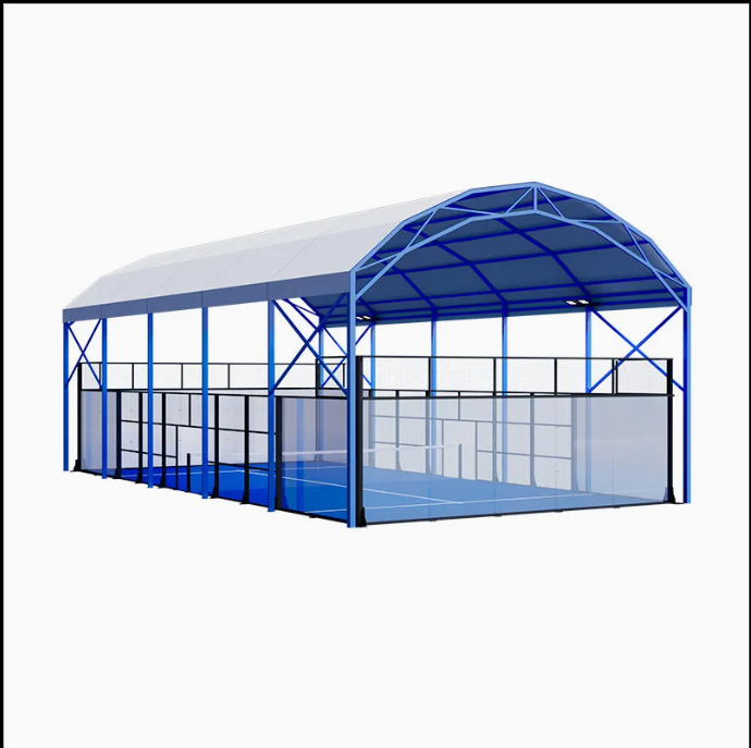 Newly Designed Padel Court Hot-Selling LDK Panoramic Padel Tennis Court With Roof Ideal for Training and Competition