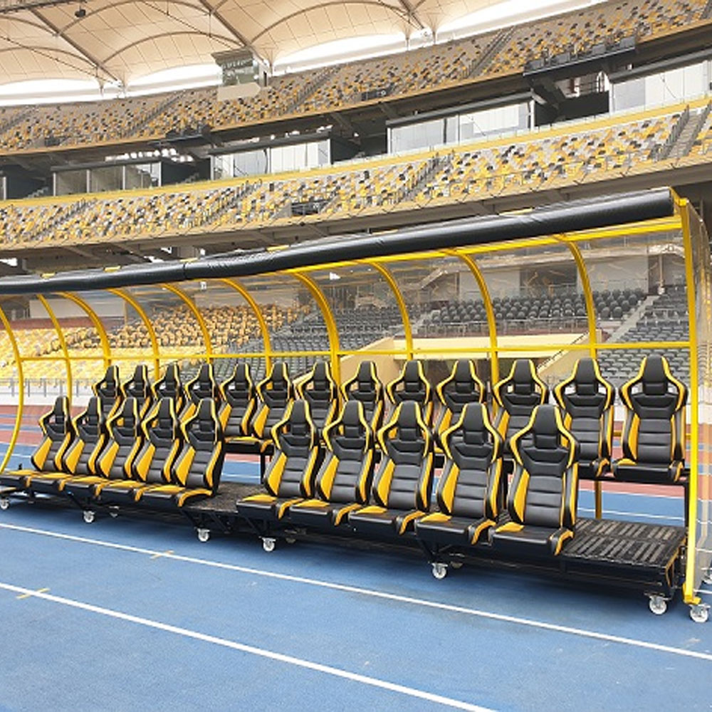 Custom foldable double row football field substitute bench